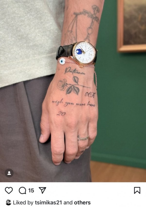 惦记若塔🙏皆米卡斯新增文身：愿你在此，20号