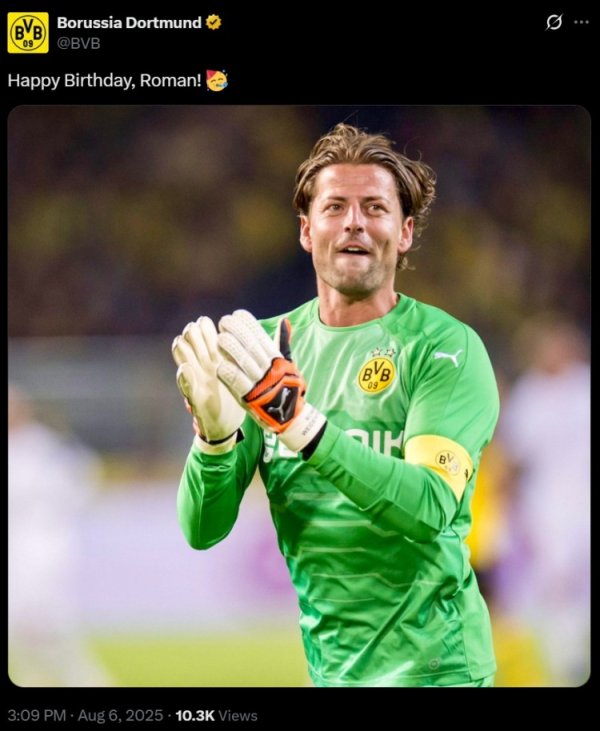 德国门将魏登费勒迎来45岁诞辰，前东家多特、卡恩奉上诞辰道喜