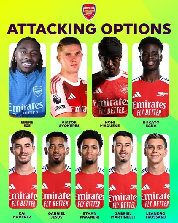 幸福的纳闷！埃泽加盟后阿森纳队内已有9名前卫，应该怎么排？