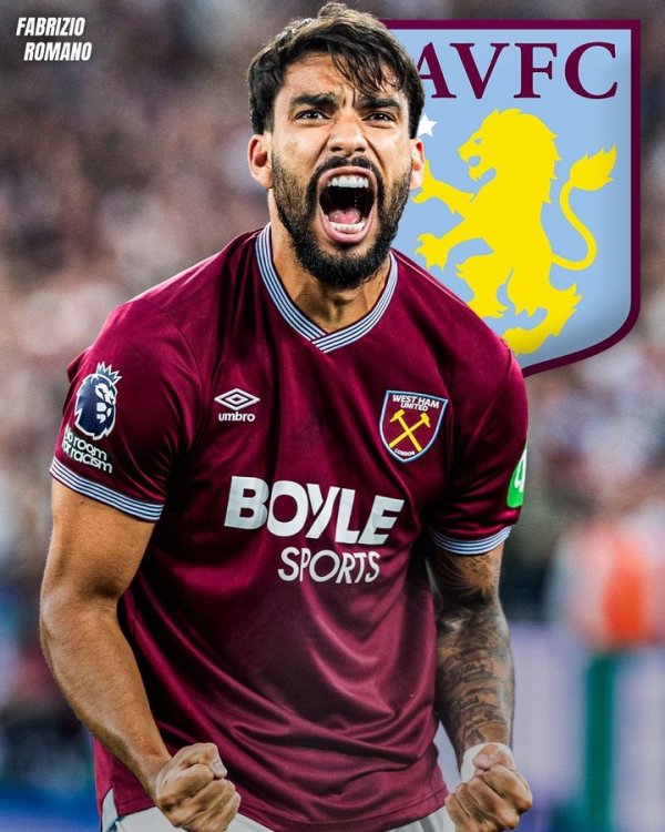 留下大腿！英媒：西汉姆远离维拉对帕奎塔4700万镑报价，他将留队