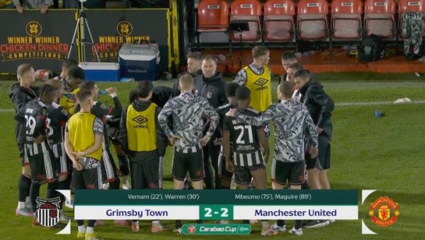 曼联90分钟战平格林斯比，比赛平直干与点球大战