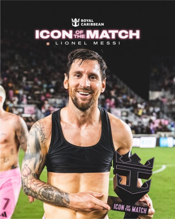 毫无悬念！梅西当选迈阿密外洋vs华盛顿联全场最好球员