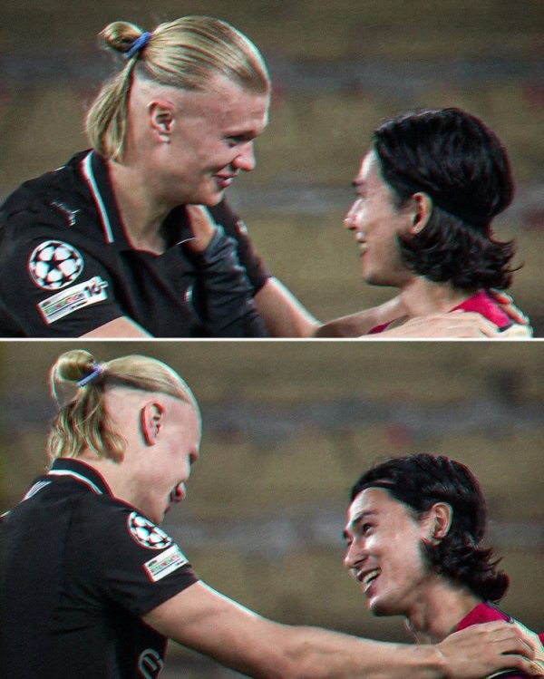 老队友还好吗? 哈兰德、南野拓实赛前拥抱寒暄