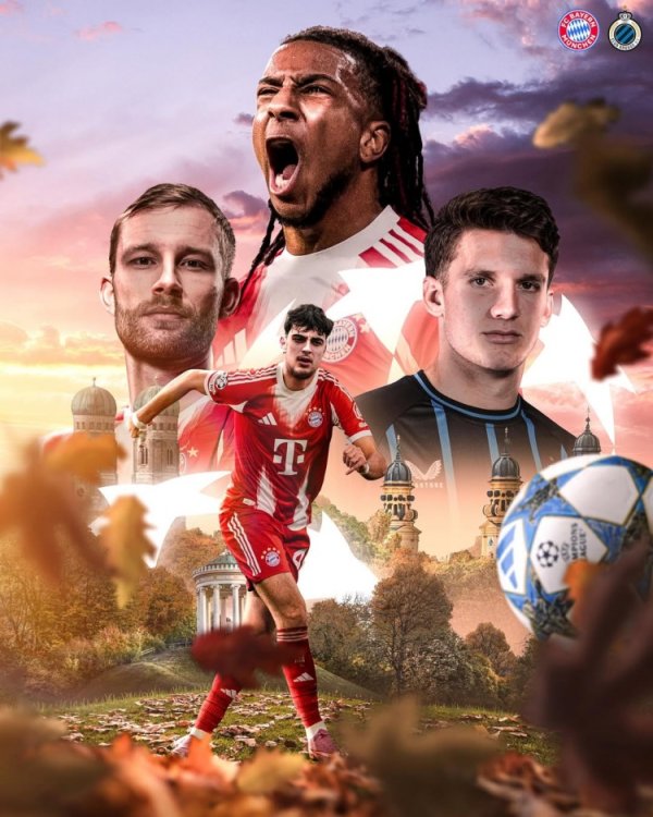 拜仁发布欧冠主场迎战布鲁日海报：让咱们再度为告捷起程！