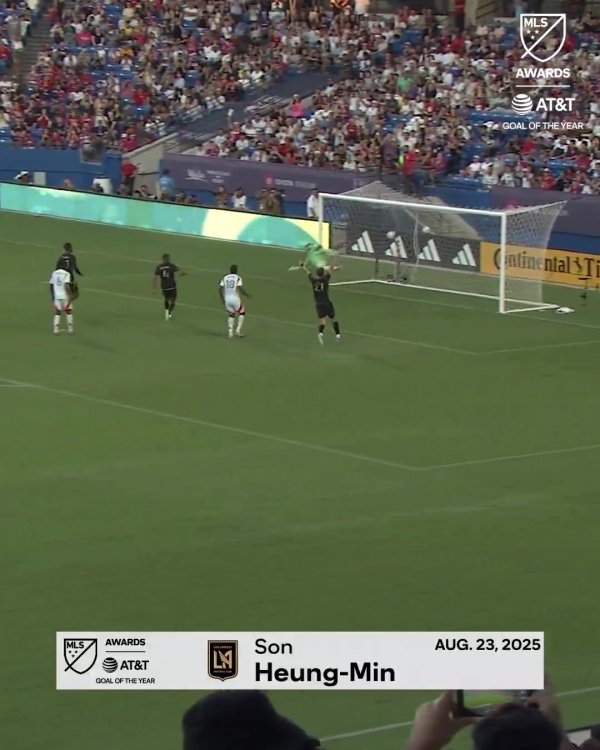 百步穿杨！官方：孙兴慜的苟且球当选好意思职联ATT年度最好进球