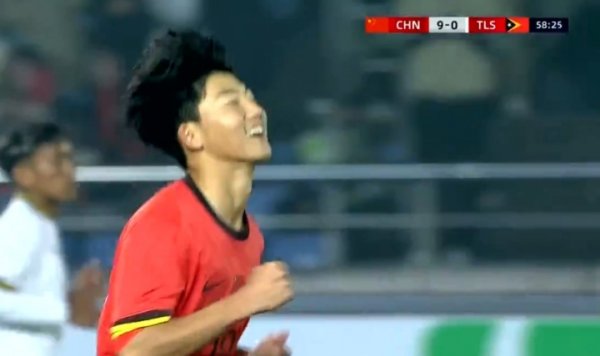 快两位数了！帅惟浩造点万项点射破门，U16国足9-0跳跃东帝汶